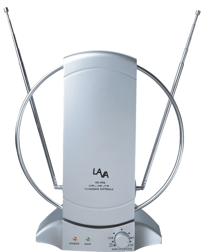 thumbnail image 2 of Lava HD-468 Indoor/Outdoor HDTV Antenna - VHF/UHF/FM, Low Noise Amplifier, White 2 of 6